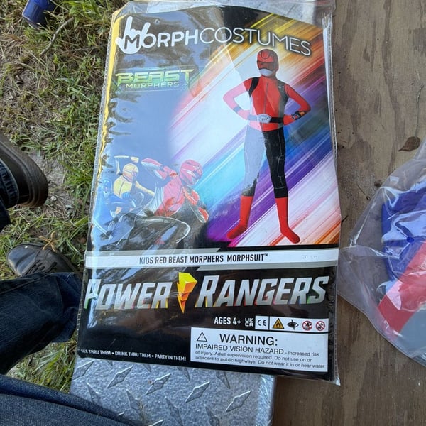 MorphCostumes Power Rangers Red Beast Morphers Morphsuit Size M