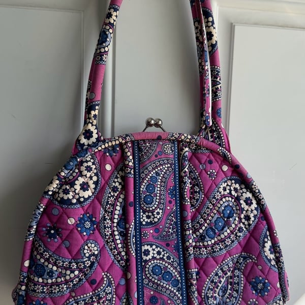 Vera Bradley Eloise Boysenberry Quilted Purse Shoulder Bag