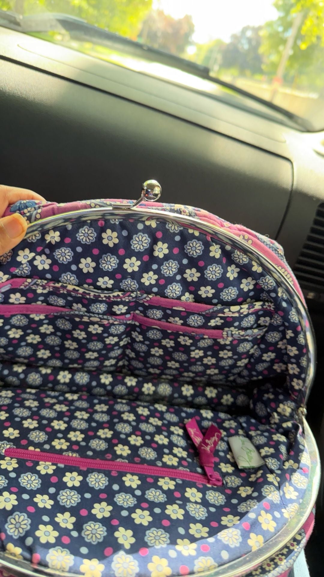 Vera Bradley Eloise Boysenberry Quilted Purse Shoulder Bag 3
