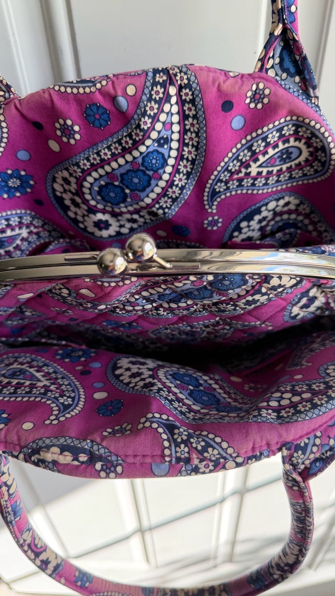Vera Bradley Eloise Boysenberry Quilted Purse Shoulder Bag 5