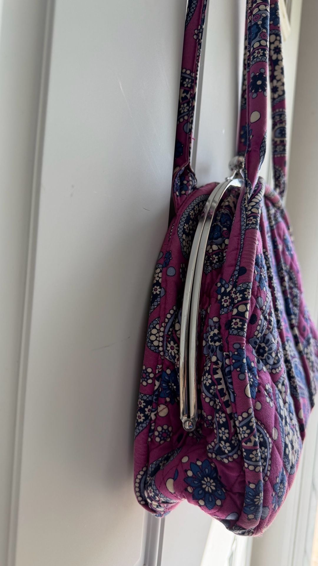 Vera Bradley Eloise Boysenberry Quilted Purse Shoulder Bag 7