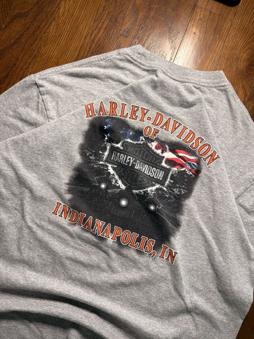 Harley-Davidson Indianapolis T-Shirt Gray Bar & Shield Logo 6
