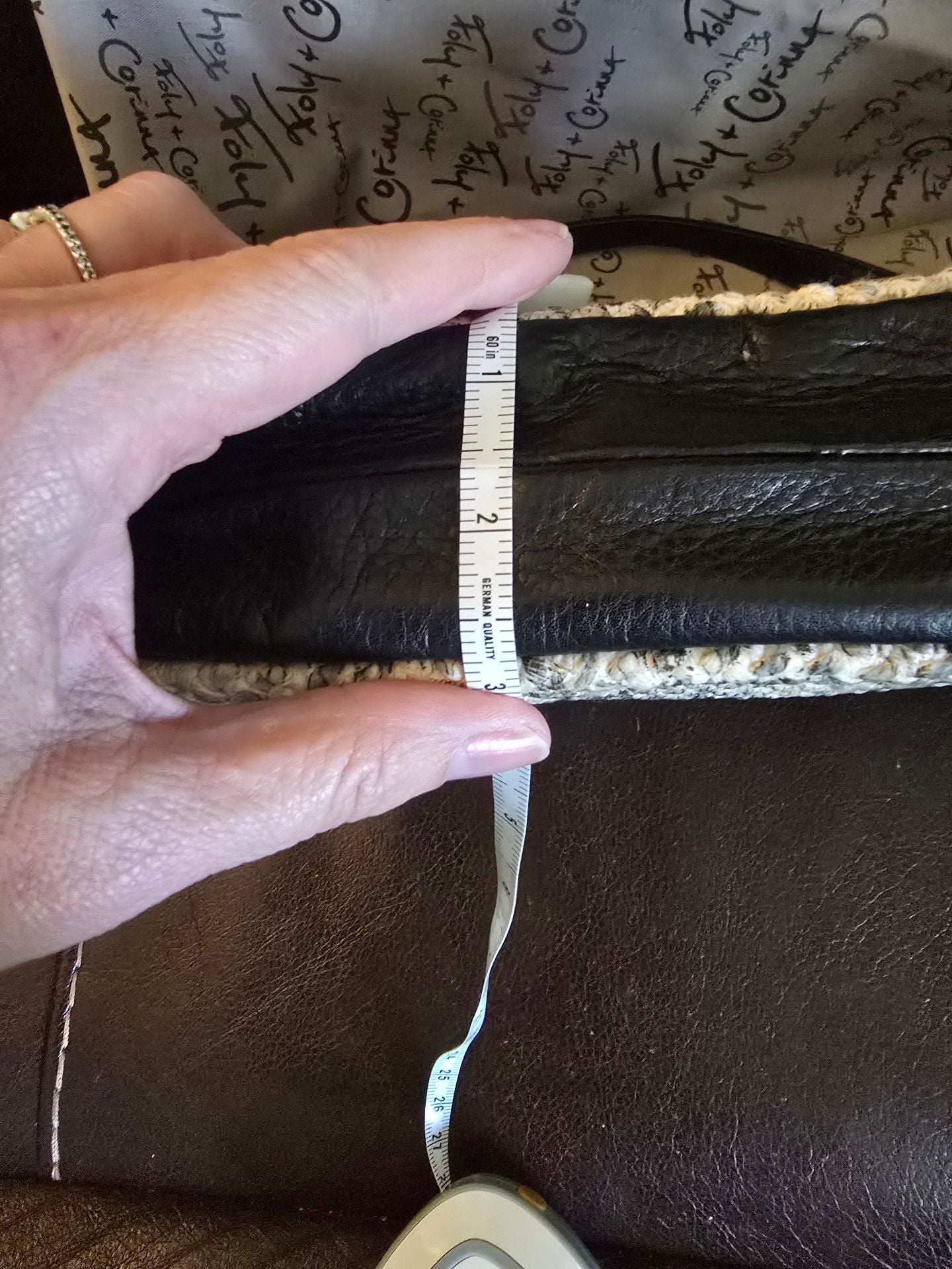 Foley + Corinna Framed Flap Crossbody Snake Embossed Leather Bag 10