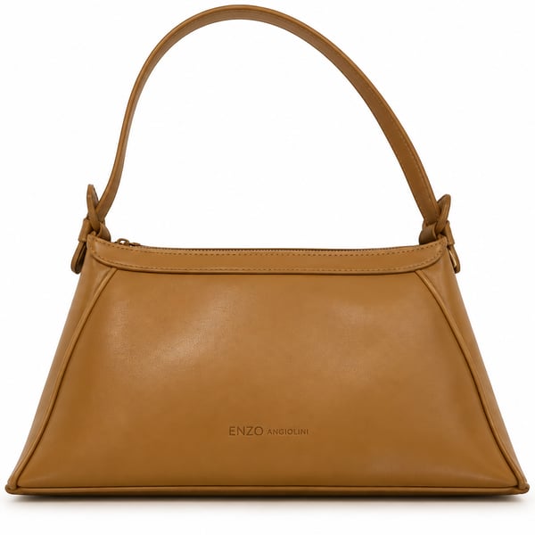 Enzo Angiolini Brown Leather Shoulder Bag