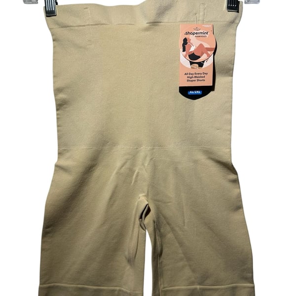 Shapermint Essentials High-Waisted Shaper Shorts Size XL/2XL Beige