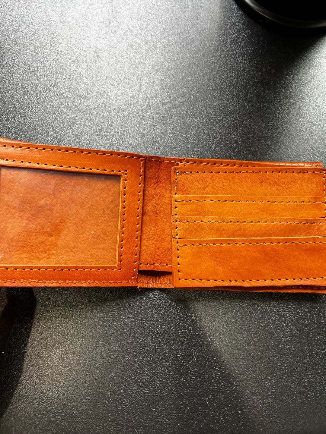 Cuba Brown Leather Bifold Wallet Souvenir ID Card Holder 3