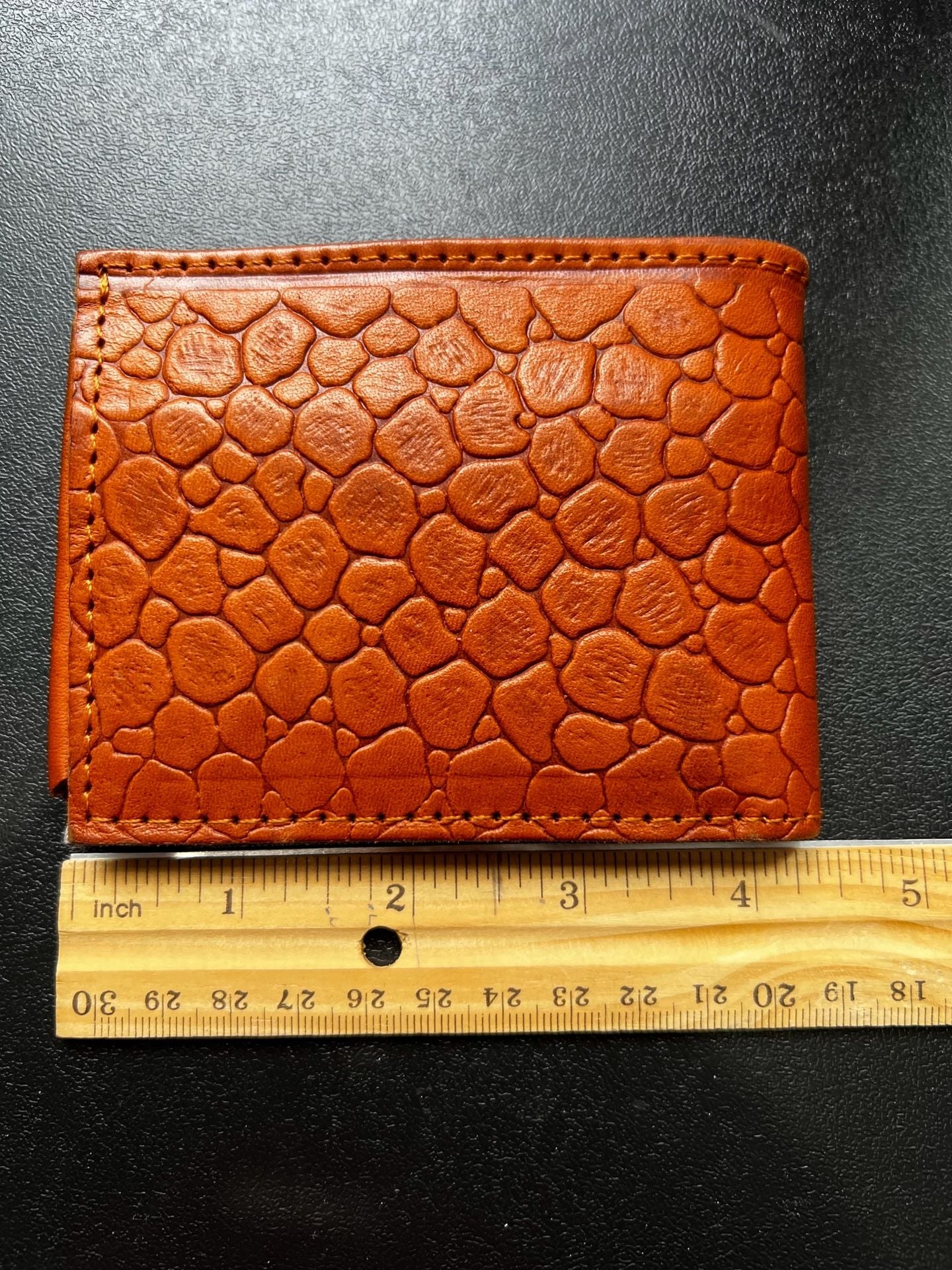 Cuba Brown Leather Bifold Wallet Souvenir ID Card Holder 5