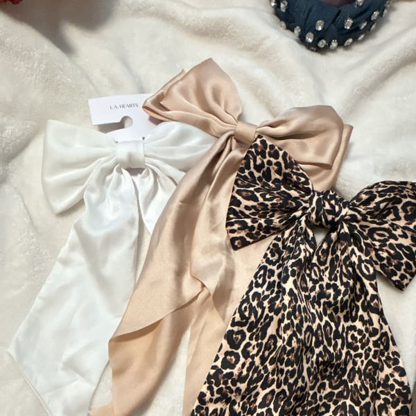 L.A. Hearts Satin Bow Hair Clip Set