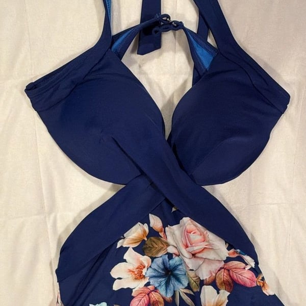 Cupshe Floral Halter One Piece Swimsuit