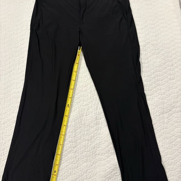 Psycho Bunny Golf Pants Mens 38 Black Stretch Flat Front Performance 28.5 Inseam