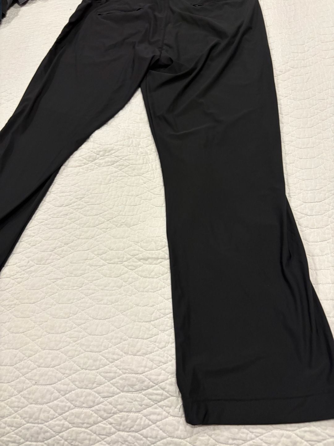 Psycho Bunny Golf Pants Mens 38 Black Stretch Flat Front Performance 28.5 Inseam 10