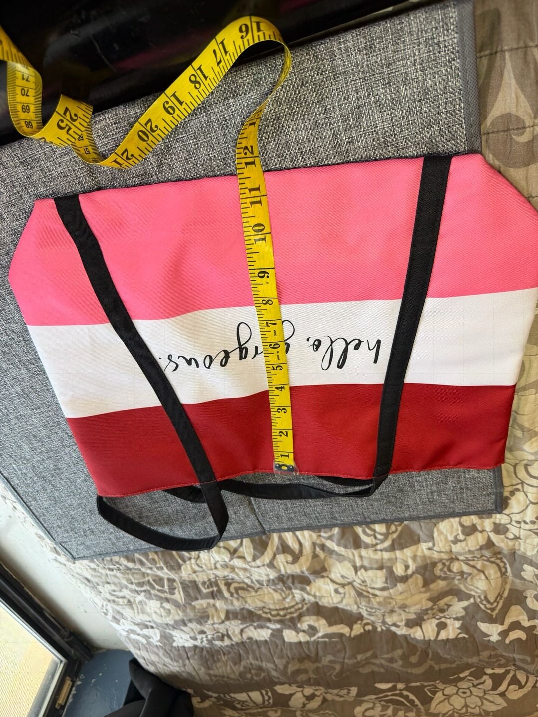 Clinique x Kate Spade Hello Gorgeous Striped Tote Bag 7