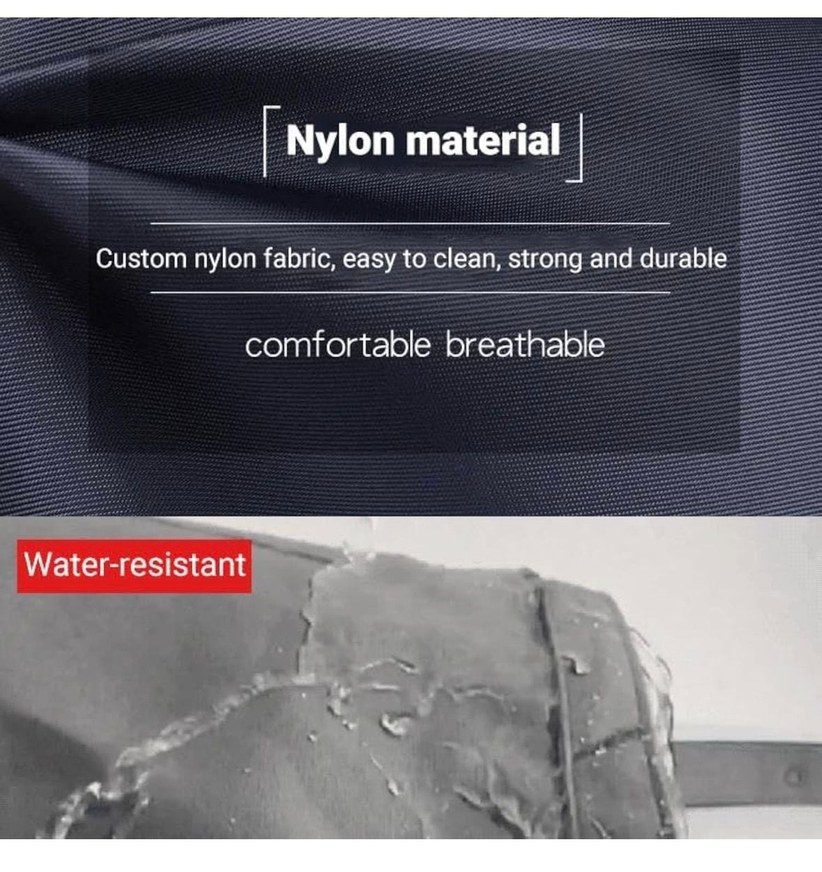 Casual Waterproof Nylon Sling Chest Bag Black 6