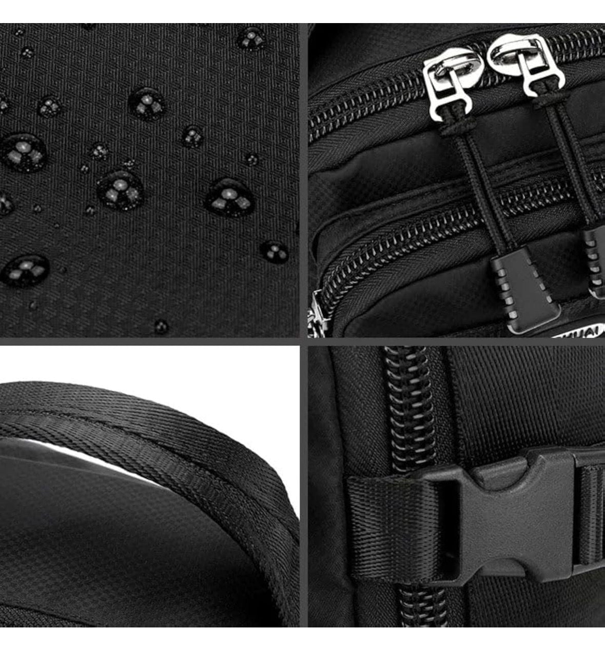 Casual Waterproof Nylon Sling Chest Bag Black 7