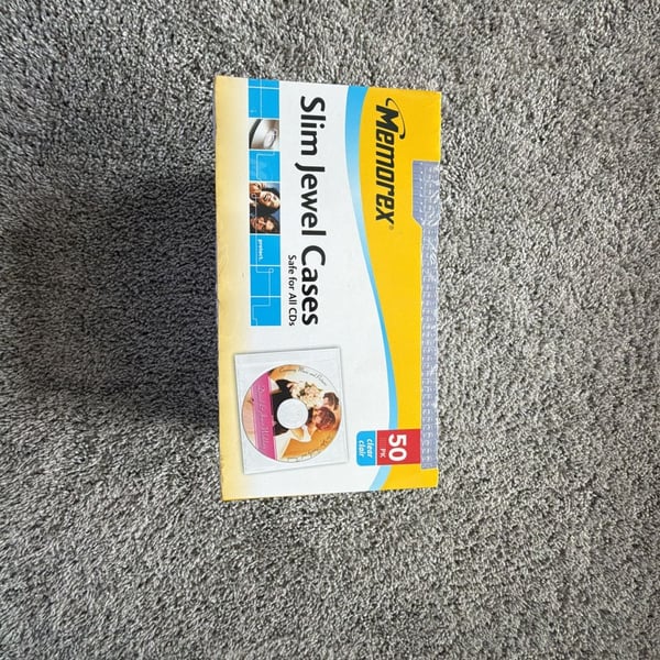 Memorex Slim Jewel Cases 50-Pack Clear CD Cases