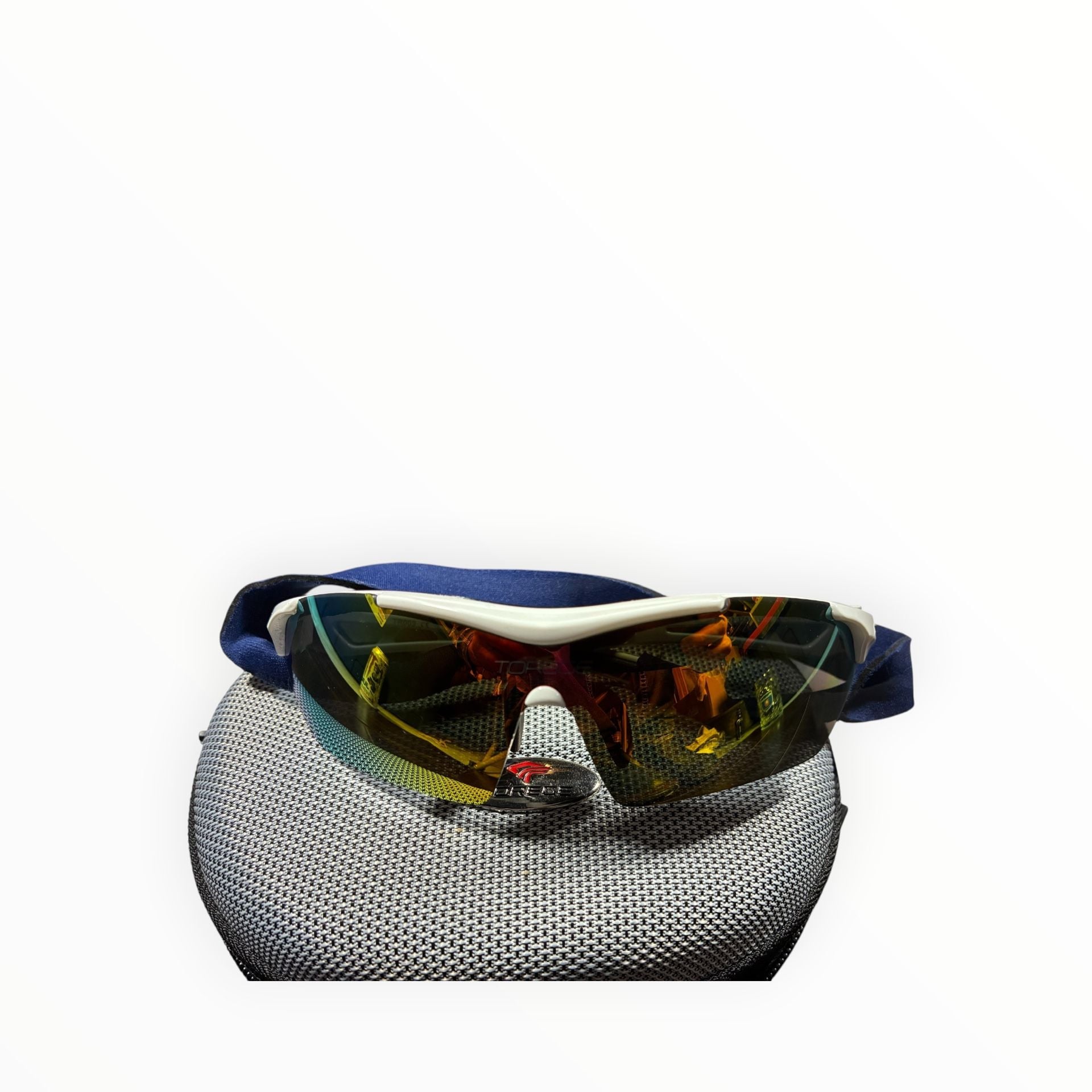 Torege Polarized Sports Sunglasses Interchangeable Lenses Kit White Case 6