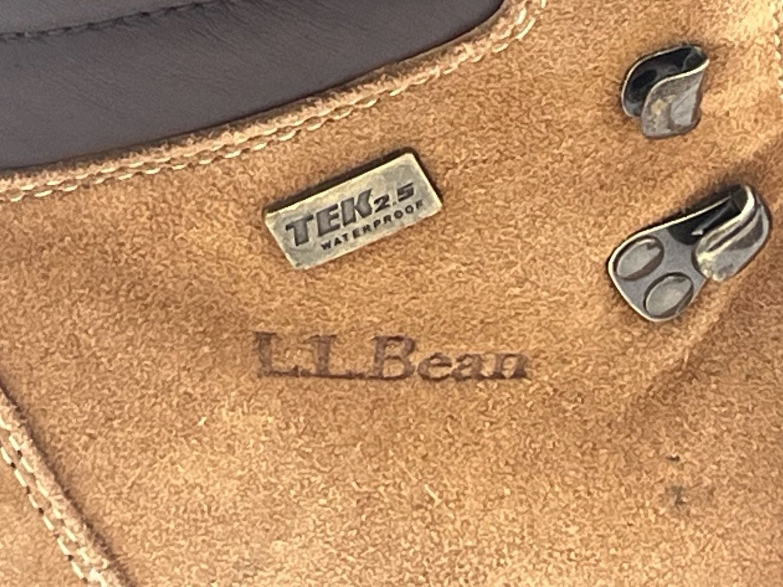 L.L. Bean Tek 2.5 Waterproof Suede Hiking Boots Size 8.5 Brown Gorpcore 5