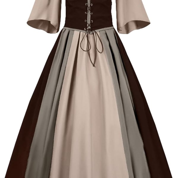 Unbranded Medieval Renaissance Dress Size M Corset Costume Coffee