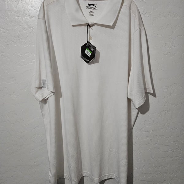 Slazenger Status Polo Shirt XXL White New With Tag