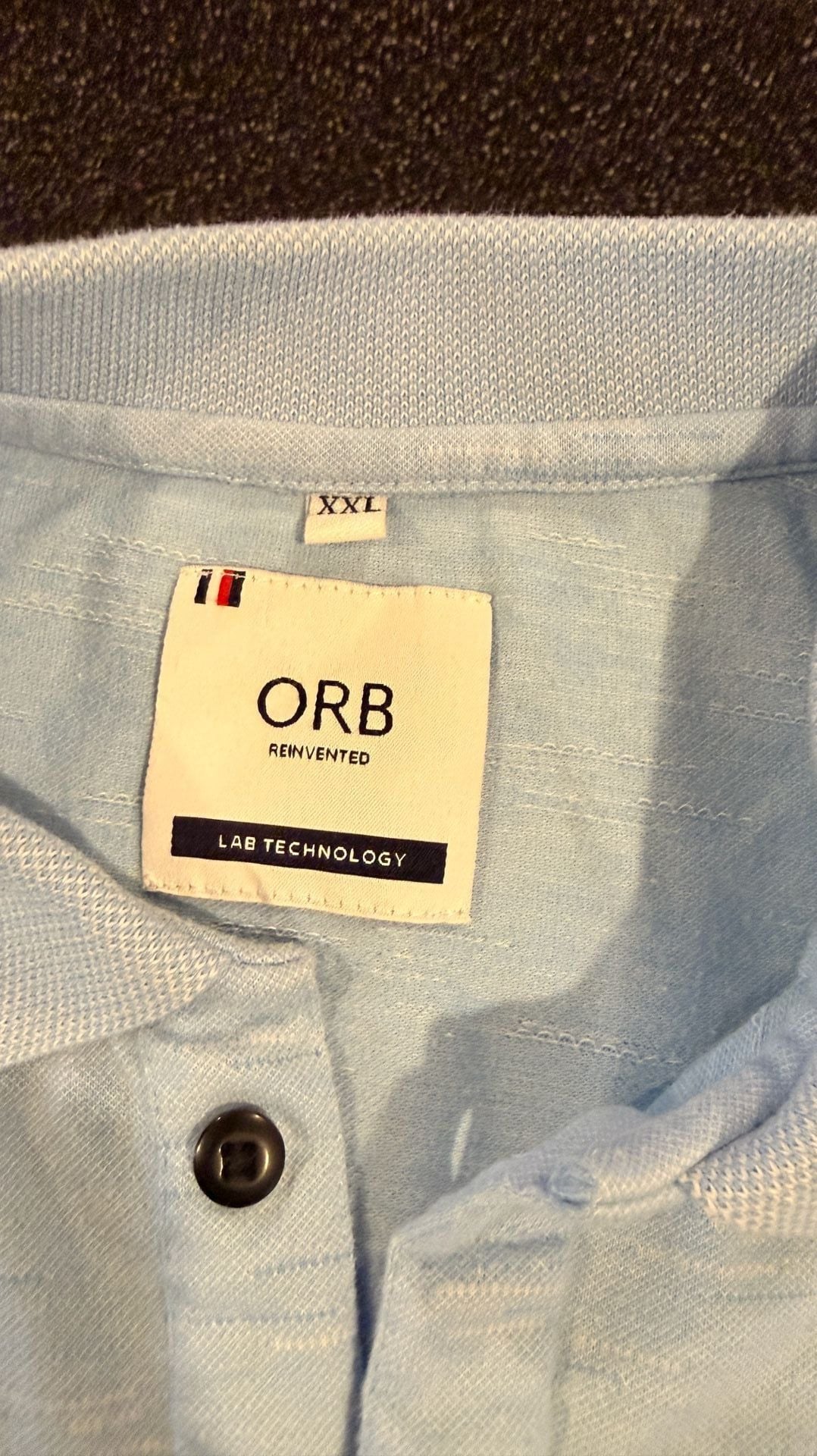 ORB Lab Technology Polo Shirt Size XXL Blue Short Sleeve 5