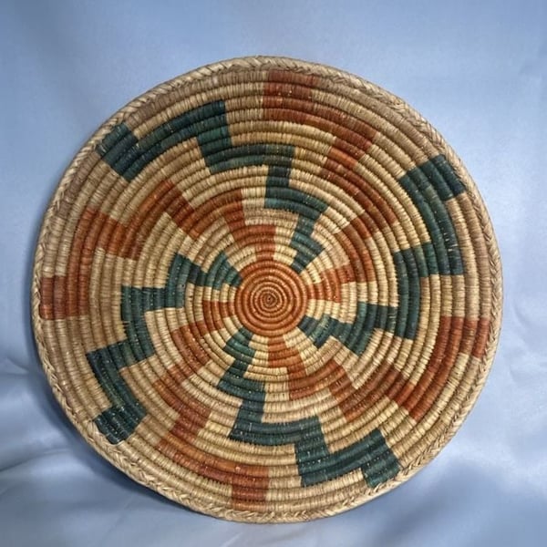 African Wall Basket, Boho Woven Decor, Handmade Natural Wall Art, Woven Wall Art -