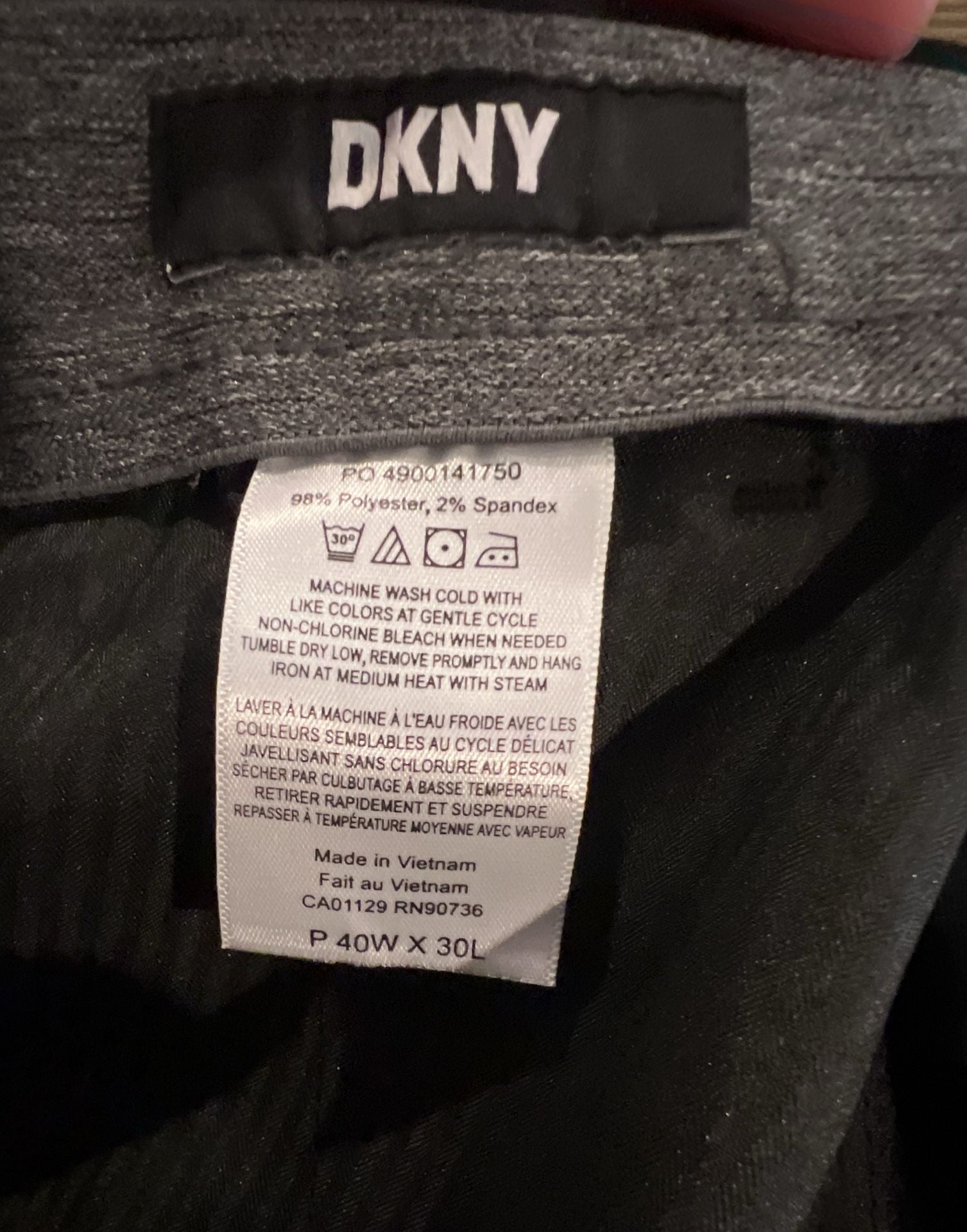 DKNY Dress Pants Size 40W x 30L Black 7