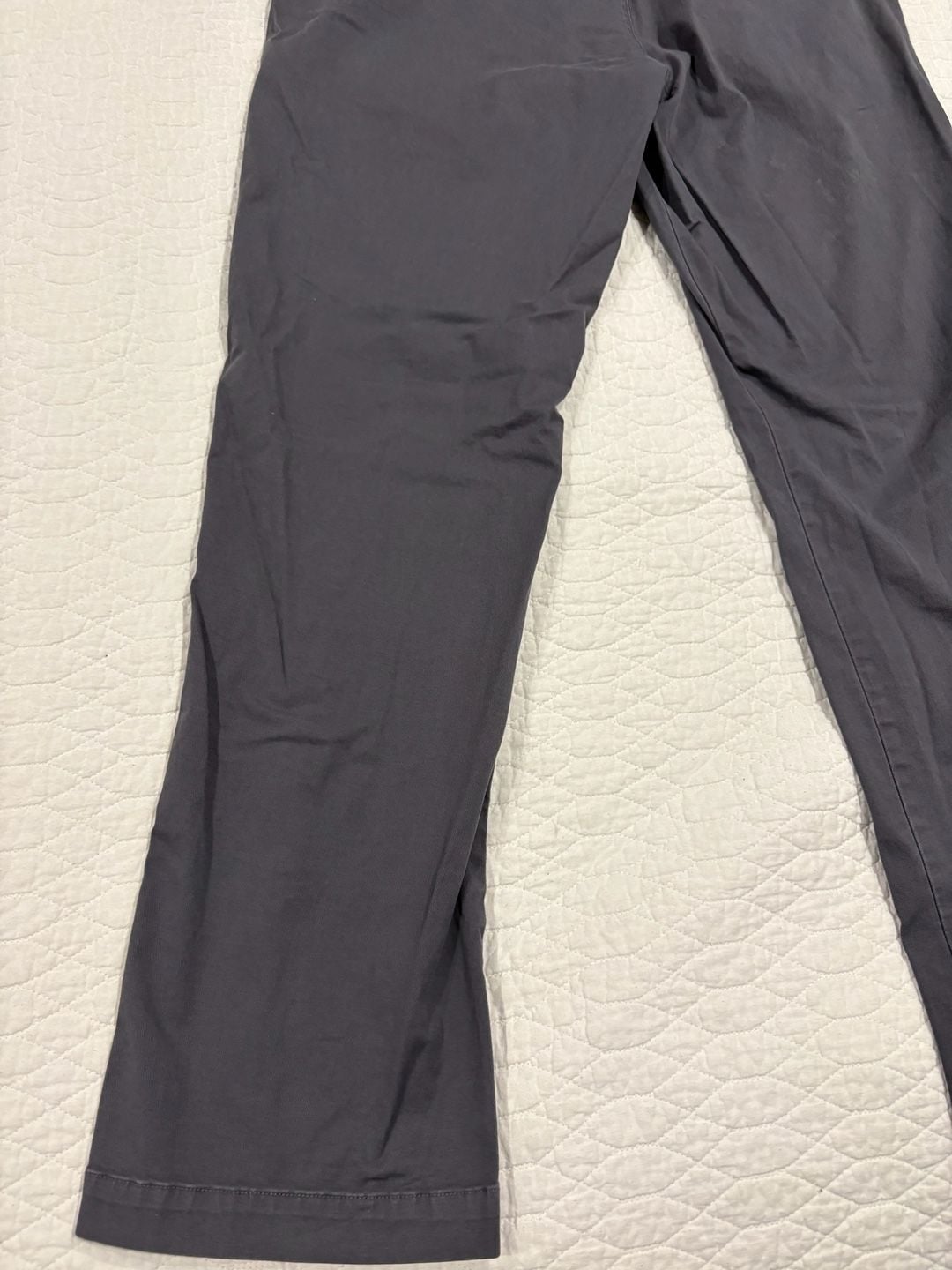 Psycho Bunny Men’s Gray Stretch Chino Pants Size 38 Zip Back Pockets 12