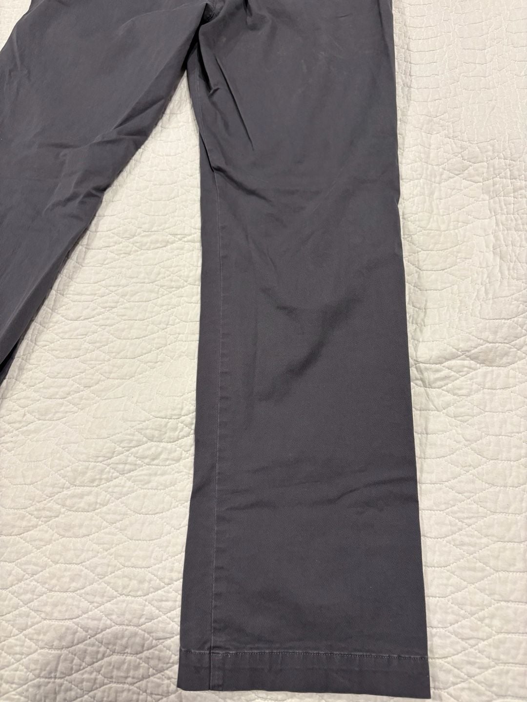 Psycho Bunny Men’s Gray Stretch Chino Pants Size 38 Zip Back Pockets 13