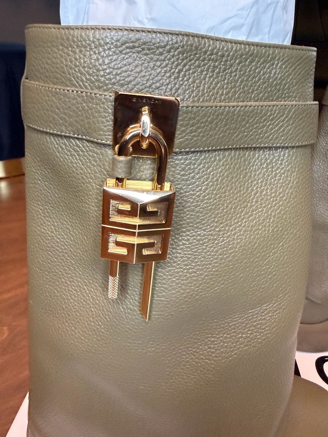 Givenchy Shark Lock Leather Boots Green 13
