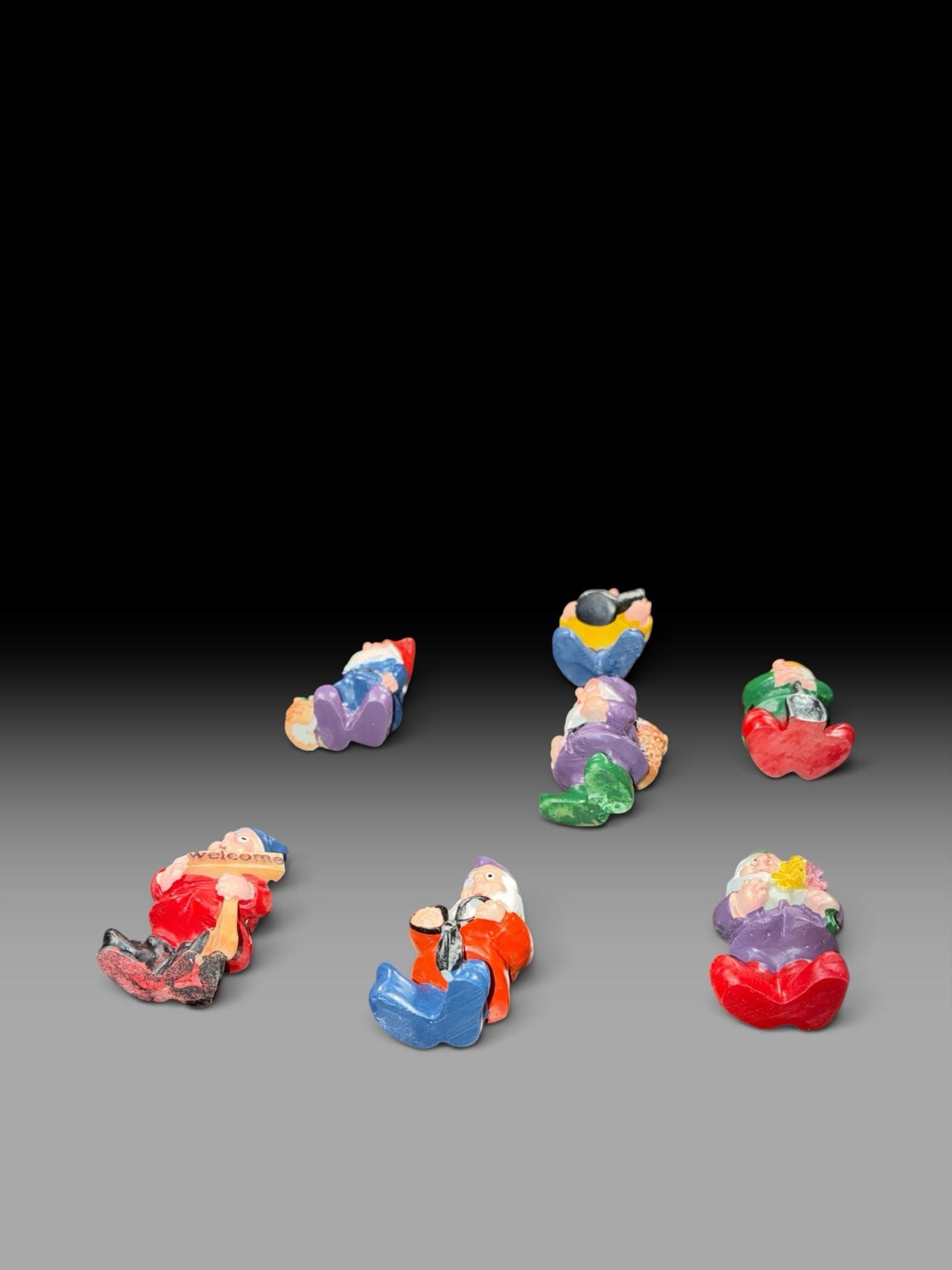 Unbranded Miniature Garden Gnome Figurines Set of 7 Resin Statues 3