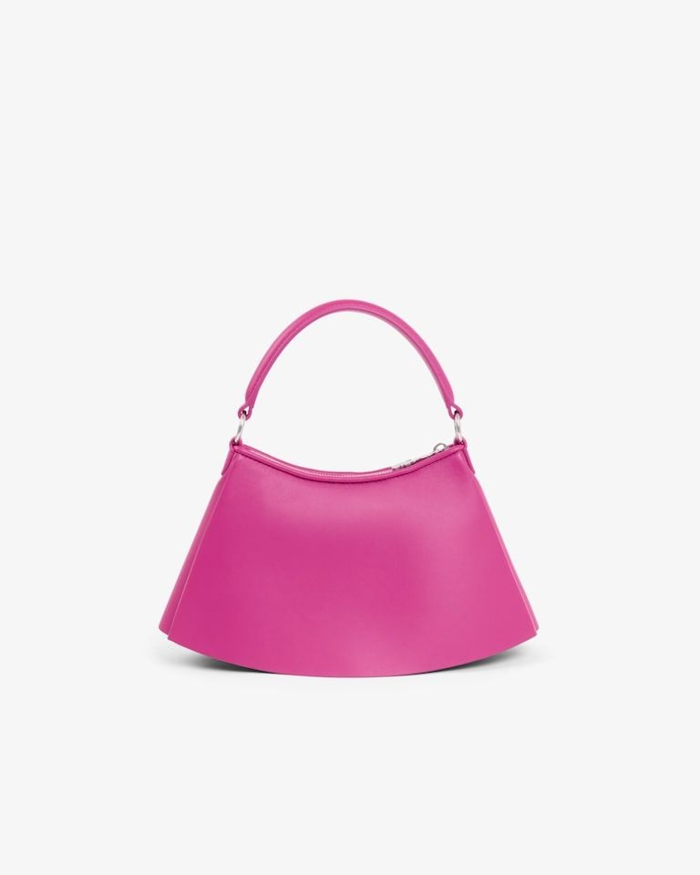 Lacoste Small Lenglen Leather Bag Pink Pleated Shoulder Bag NWT 3