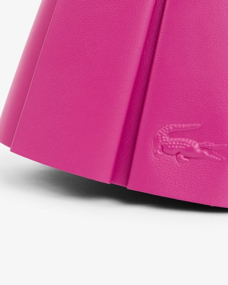 Lacoste Small Lenglen Leather Bag Pink Pleated Shoulder Bag NWT 8