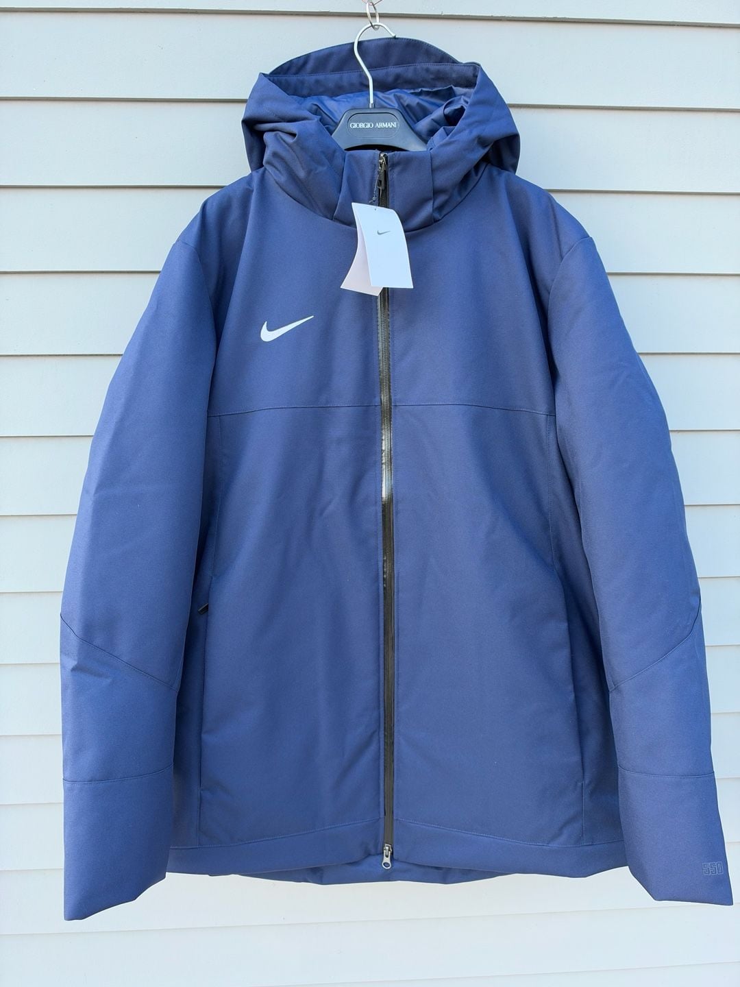 Nike 550 Down Parka Jacket Size L Navy Blue 2