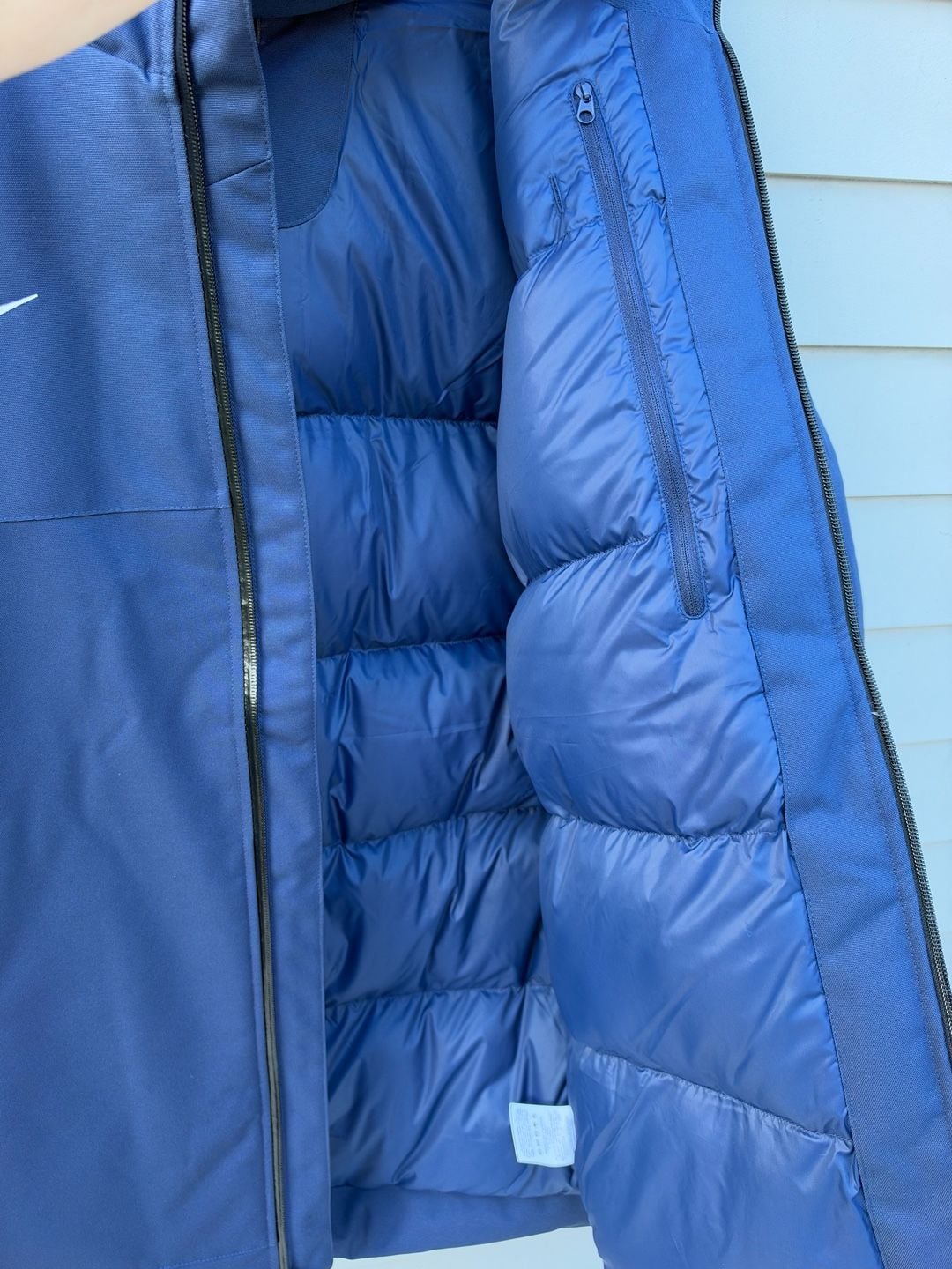 Nike 550 Down Parka Jacket Size L Navy Blue 4