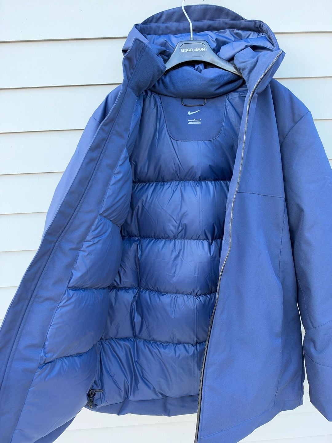 Nike 550 Down Parka Jacket Size L Navy Blue 7