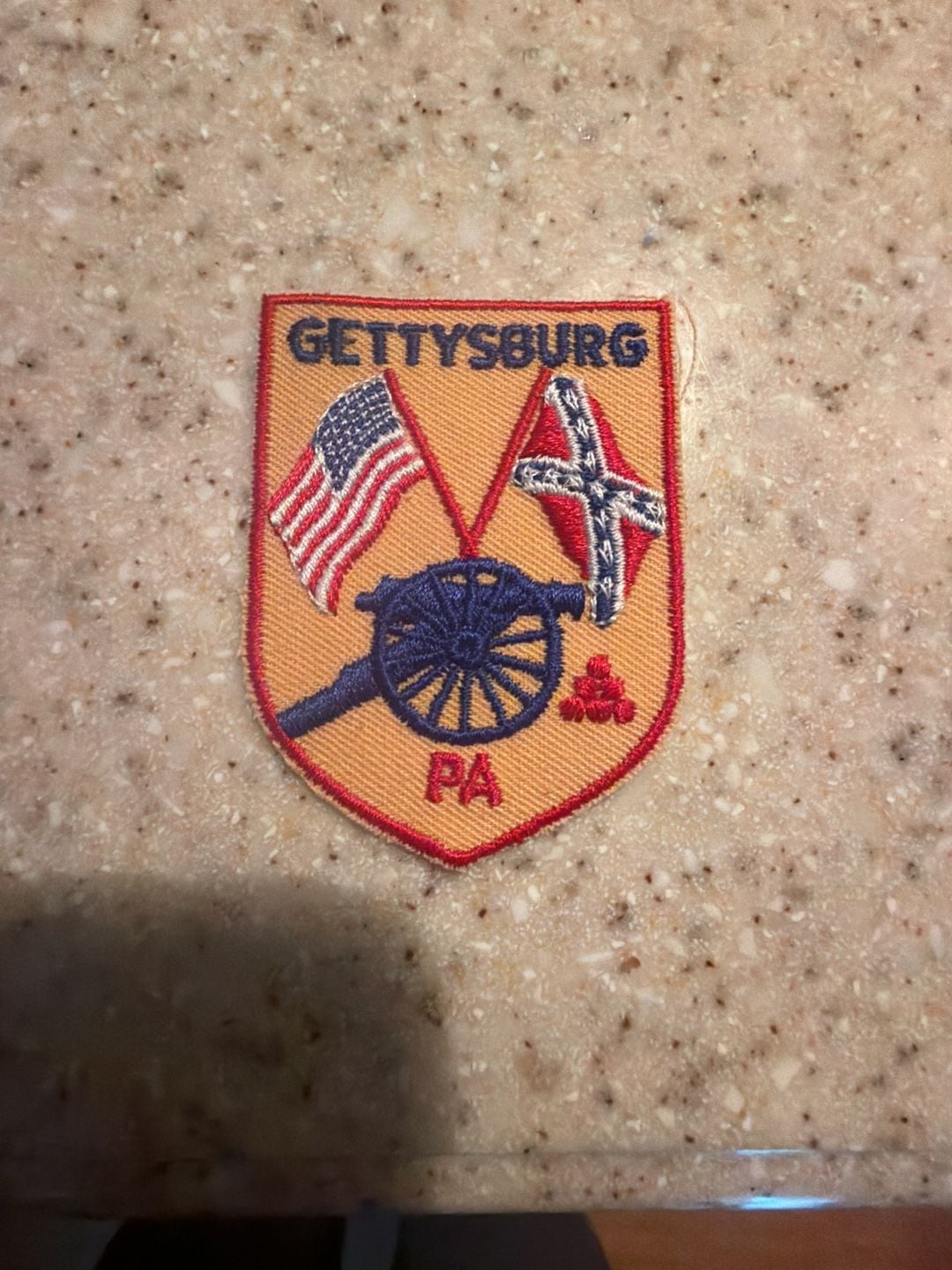 Voyager Gettysburg PA Vintage Souvenir Travel Patch Flags Cannon 1