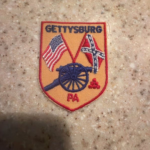Voyager Gettysburg PA Vintage Souvenir Travel Patch Flags Cannon