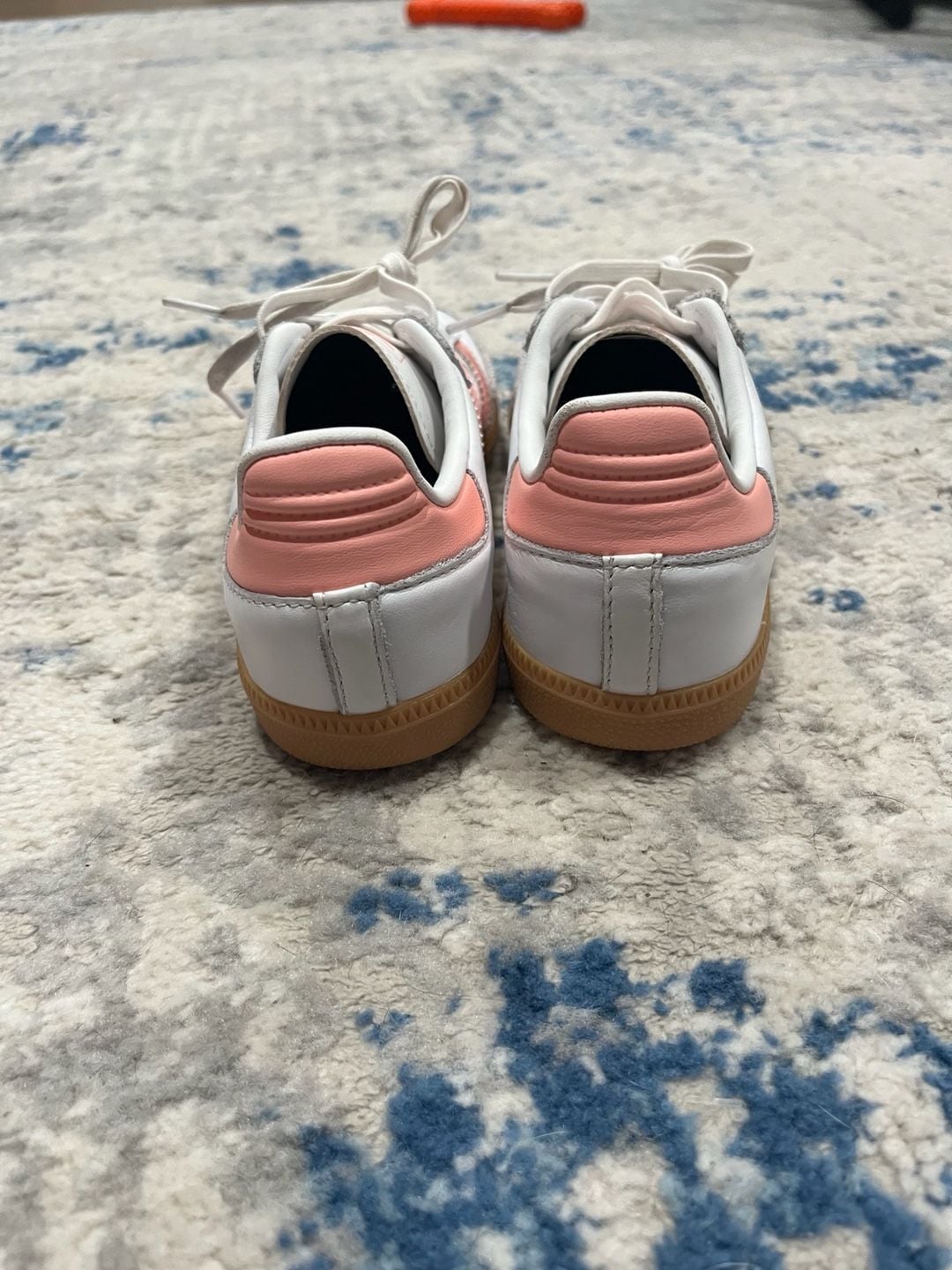 Kids Adidas Samba OG GS Size 3 White Pink Sneakers 6