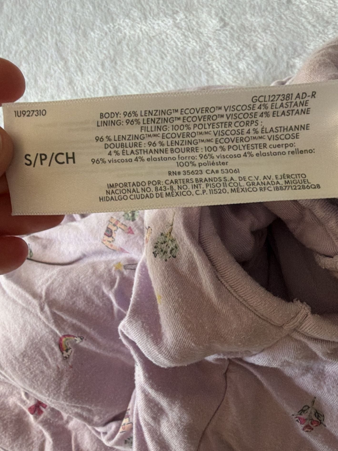 Carter's Purely Soft Sleep Sack Size S/P/CH Pink Castle Unicorn 4