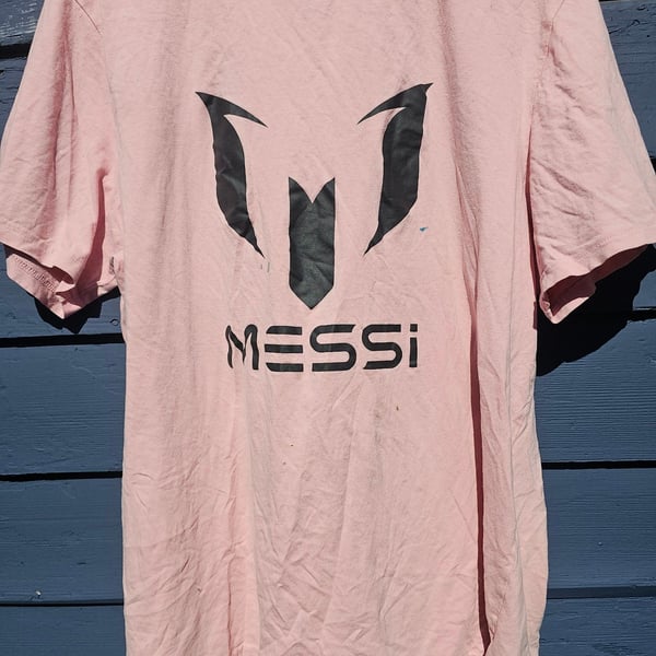 Adidas Messi Logo Graphic T-Shirt Pink