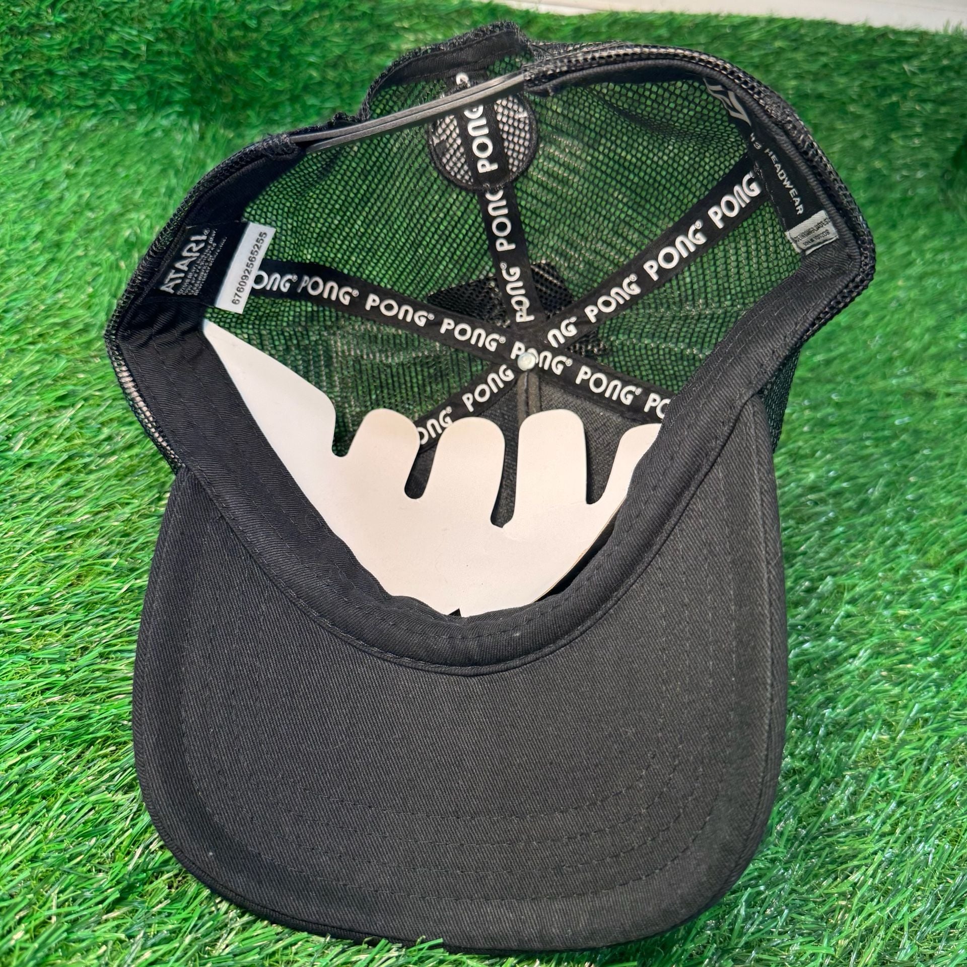 Atari PONG Trucker Hat NWT Retro Stripe Black Mesh Snapback H3 Headwear 5