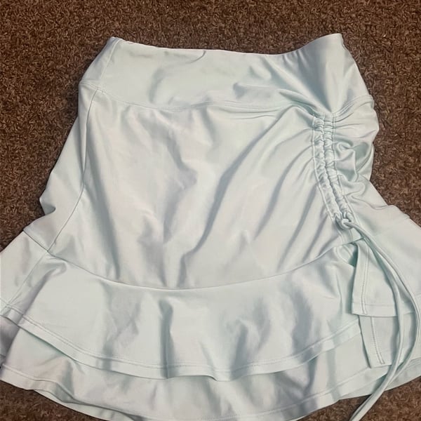 Baleaf Skirt Size XS Light Blue Ruched Drawstring Skort