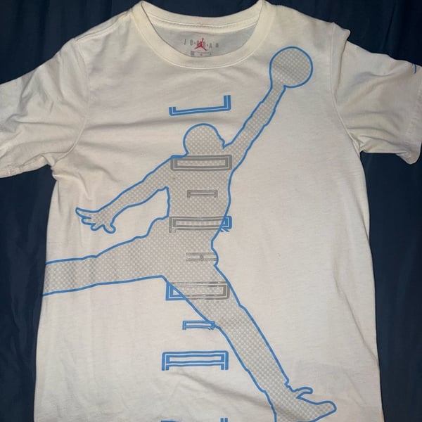 Jordan Jumpman Graphic T-Shirt Size 12-13YRS White Blue