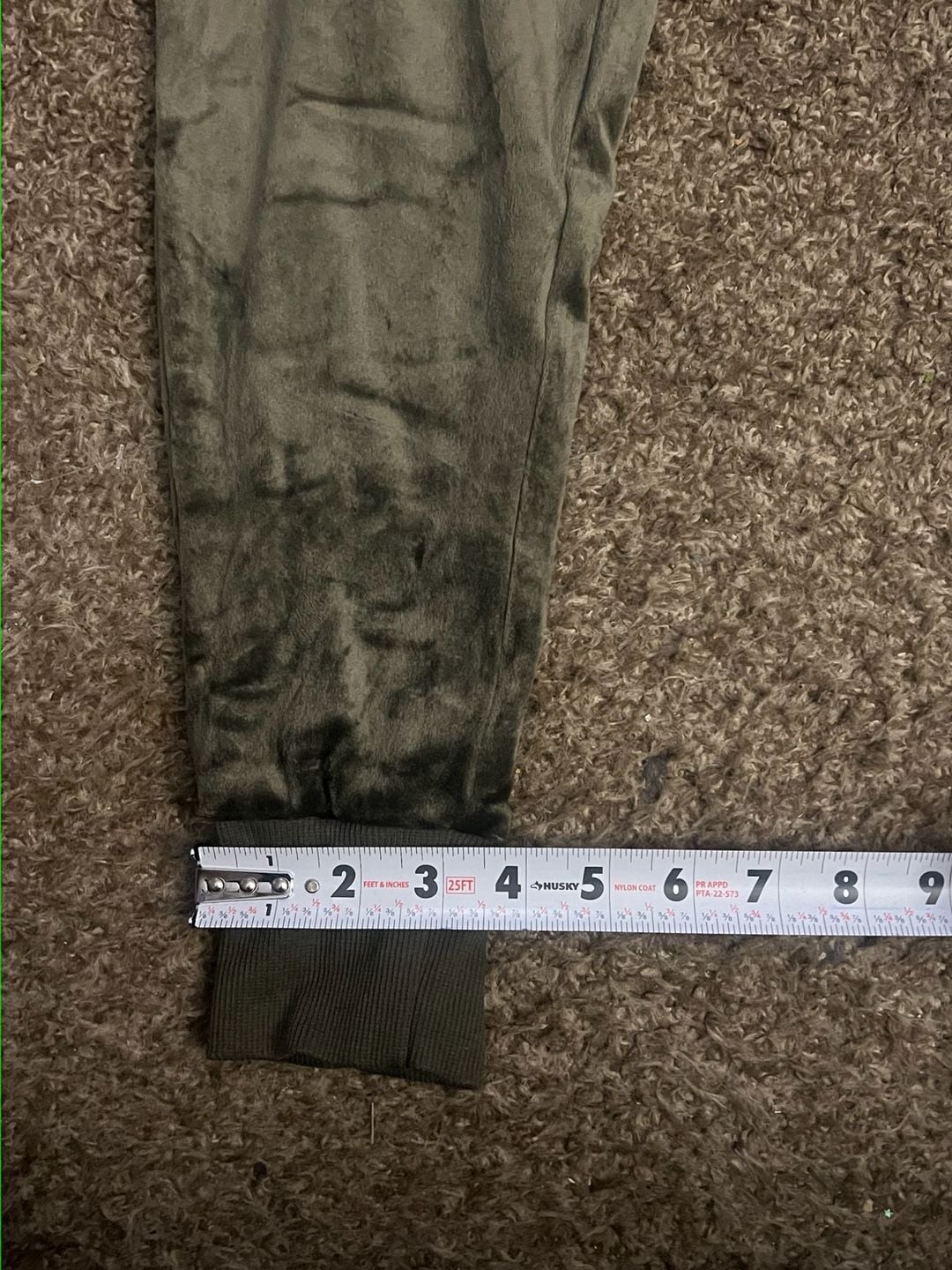 Felina Velvety Soft Jogger Pants Green Velour Size s 4