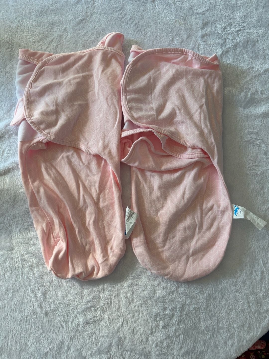 Sweet Dolphin Baby Swaddle Size 0-3 Months Pink Cotton 1