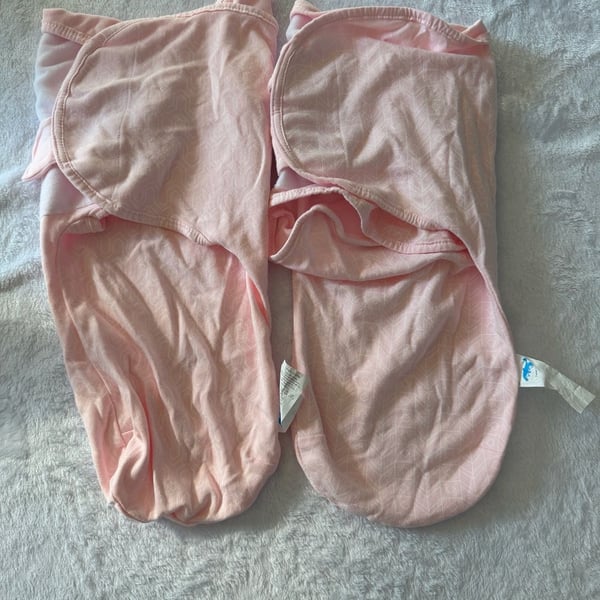 Sweet Dolphin Baby Swaddle Size 0-3 Months Pink Cotton