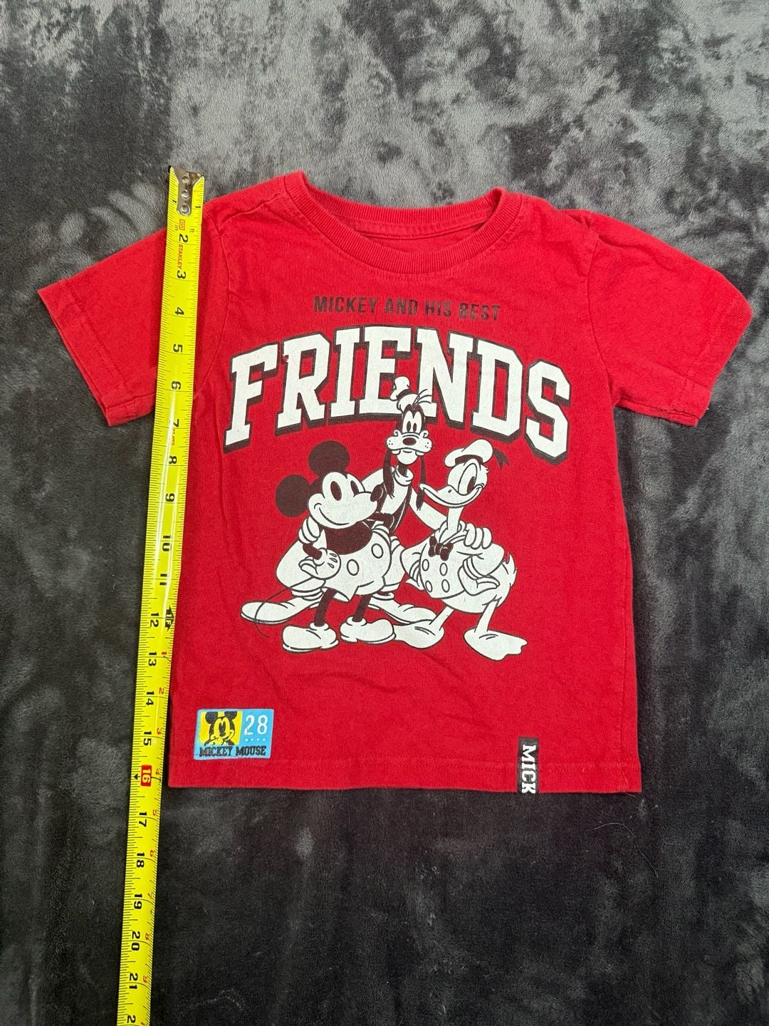 Kids Disney Mickey And Friends Graphic T-Shirt Size 4 Red#125 1