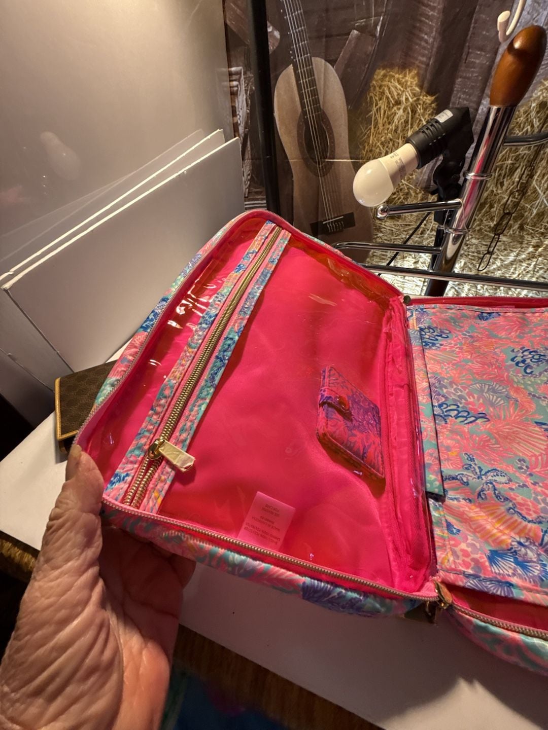 Lilly Pulitzer Garment Bag Pink Multi Floral Travel Briefcase 3