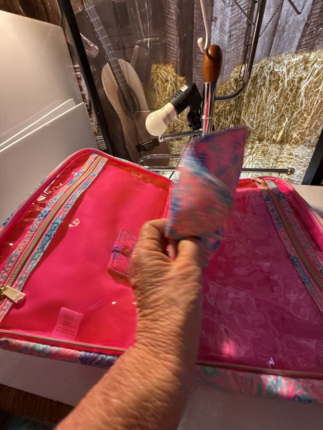 Lilly Pulitzer Garment Bag Pink Multi Floral Travel Briefcase 4