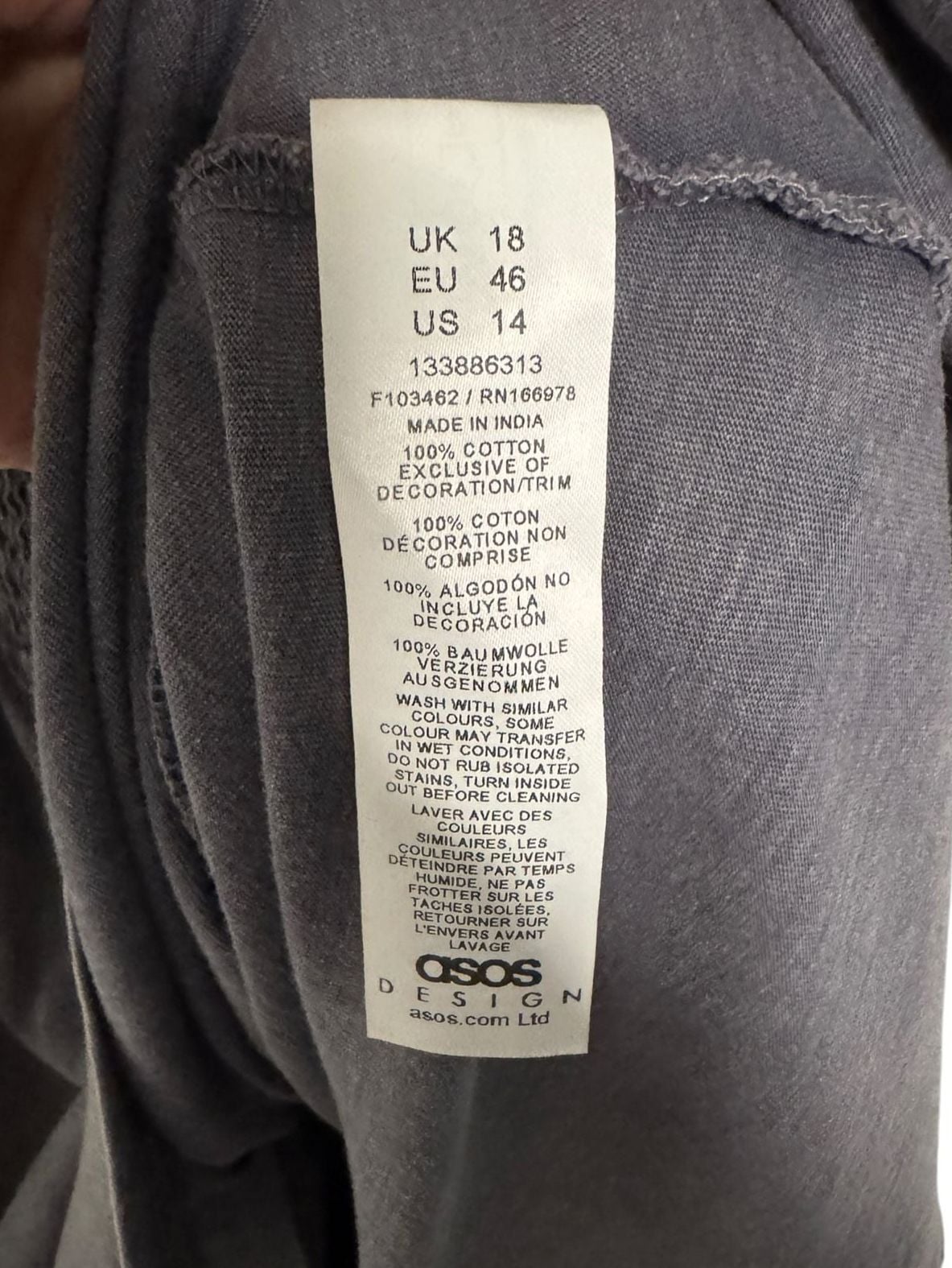 ASOS DESIGN T-Shirt Shirred Mini DressSize 14 8